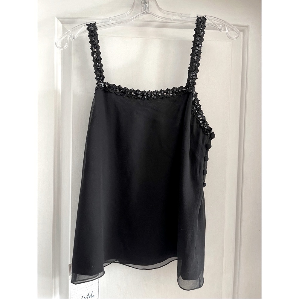 Jovani Tank Black with Sequins
